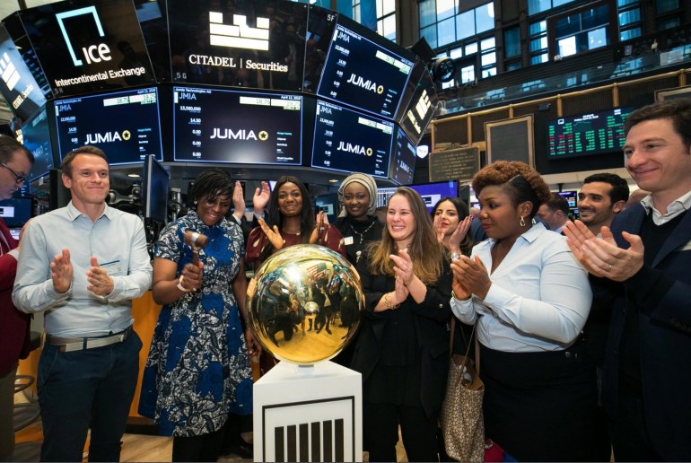 Jumia rings NYSE bell