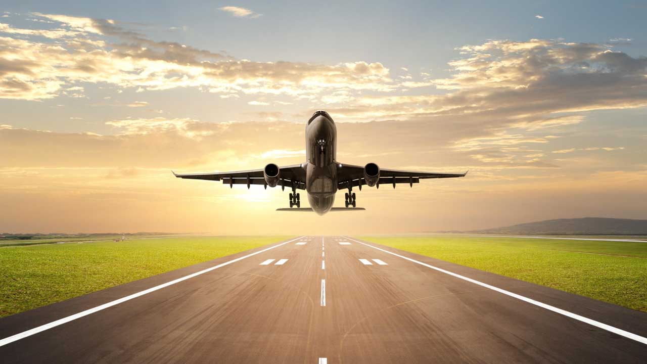 Aircraft taking off