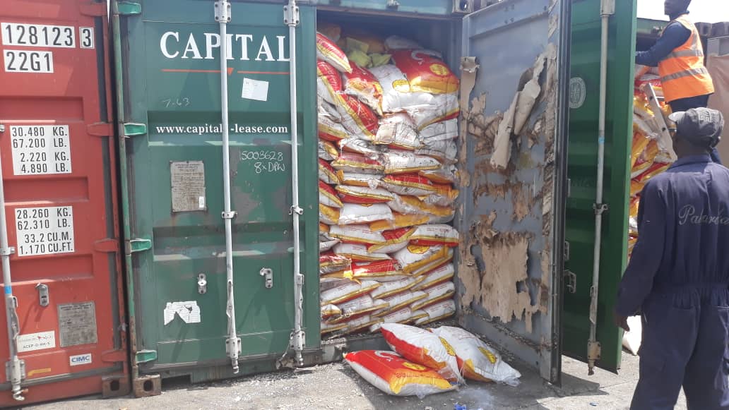 Customs Rice container Tincan port
